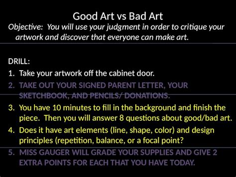 (PPTX) Good Art vs Bad Art - DOKUMEN.TIPS