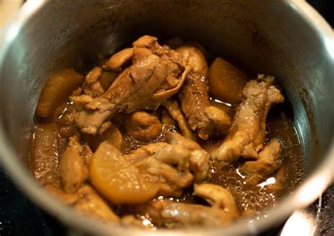 Simmered Chicken Wing And Daikon Radish With Sweet Vinegar Recipe By