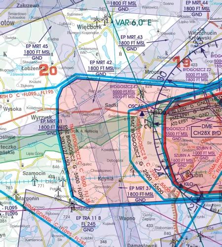 Polen Nord Vfr Icao Karte Sichtflugkarte Luftfahrtkarte