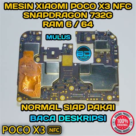 Jual ORIGINAL ASLI COPOTAN Mesin Main Board XIAOMI POCO X3 NFC Ram 6 64