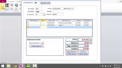Punto De Venta En Access 2010 Spvtech Youtube