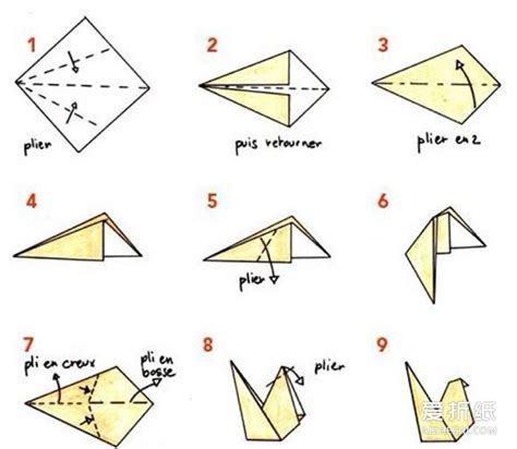 简单公鸡的折法图解 手工折纸公鸡教程爱折纸网