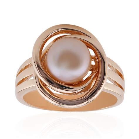 Chic 8mm Chinese Ming Pearl Sterling Silver Ring