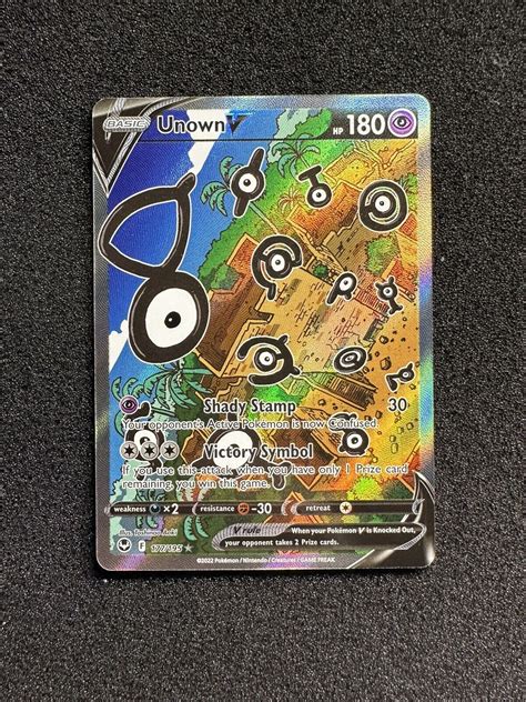 Pokemon Tcg Unown V Silver Tempest Alternate Alt Full Art Card