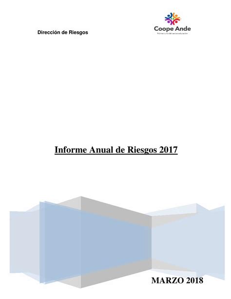 Pdf Informe Anual De Riesgos Pdf File I Introducci N Para