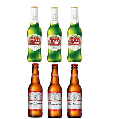 Kit Cerveja Stella Artois Budweiser Long Neck 330 Ml 06 Unid