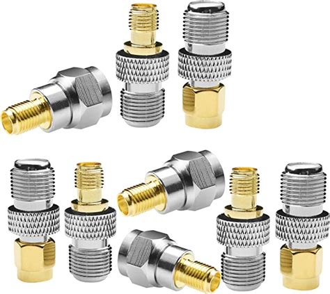 Amazon Tjmd F Type To Sma Male Female Sets Pcs Rf Coaxial Coax