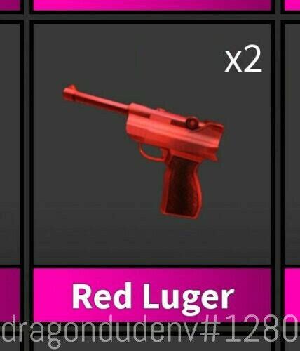 Roblox Murder Mystery 2 Mm2 Red Luger Godly Gun Fast Shipping Ebay