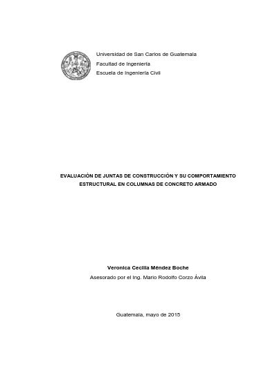 Evaluaci N De Juntas De Construcci N Y Su Comportamiento Estructural En