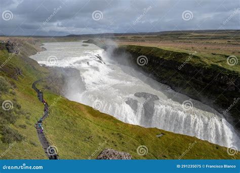 Gullfoss Golden Falls On Iceland S Golden Circle Route Under Autumn