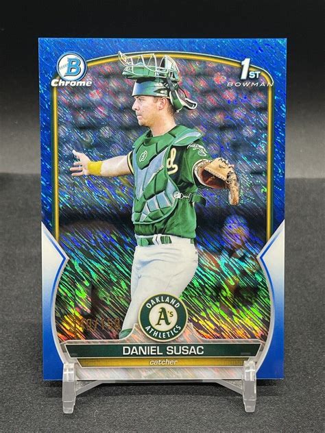 2023 Bowman Chrome Daniel Susac Bowman 1st Blue Shimmer Refractor D