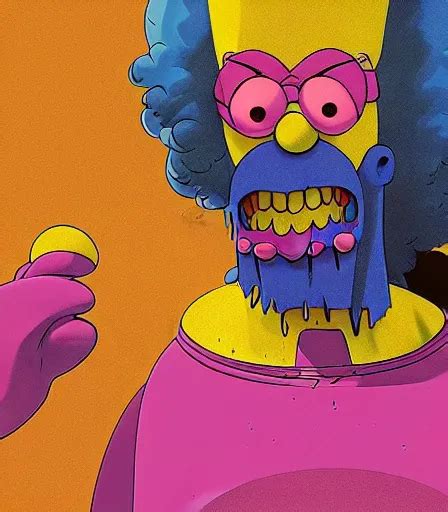 Tim Burtons Style The Simpsons By Alex Pardee And Stable Diffusion