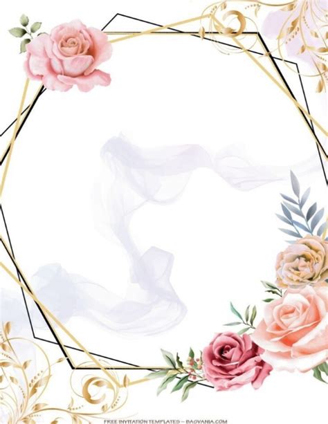 Flora Wedding Invitation Background Template Postermywall