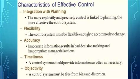 Meaning Characteristics Significance And Types Of Control System Ppt