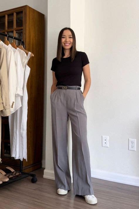 Twill Wide Leg Trousers Curated On LTK In 2024 Casual Work Outfits