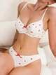 Heart Print Underwire Lingerie Set Shein Uk
