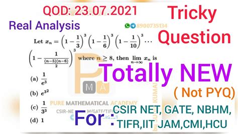 Csir Net Gate Iit Jam Nbhm Real Analysis Solution Qod 2307