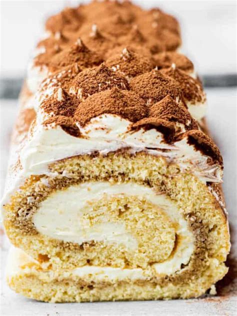 Tiramisu Roll Cake Baking With Butter