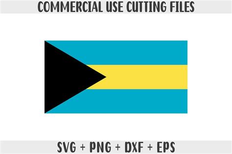 Bahamas Flag SVG Original Colors, Bahamas Flag Png, Commercial Use for ...