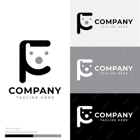 Premium Vector Unique Letter F Dog Face Animal Symbol Icon Flat Logo