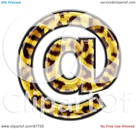 Royalty-Free (RF) Clipart Illustration of a Panther Symbol; Arobase At ...