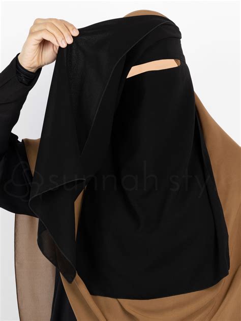 Narrow No Pinch Two Layer Niqab Premium Chiffon