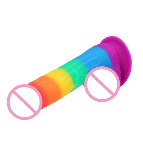 Realistic Dildo Rainbow Penis Super Huge Big Dildo With Suction Cup Sex