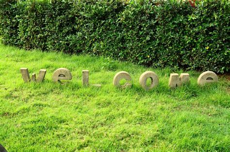 Welcome Stock Image Image Of Style Text Green Welcome 51132395