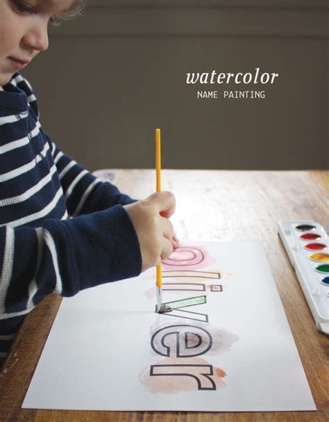 watercolor Name Painting | A Toddler Craft – Destination Nursery