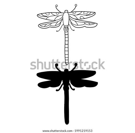 Dragonfly Illustration Line Art Vector Illustration Stock Vector (Royalty Free) 1991219153 ...