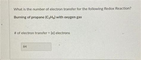 Solved What is the number of electron transfer for the | Chegg.com 