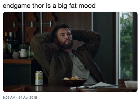 endgame thor is a big fat mood | Fat Thor | Know Your Meme