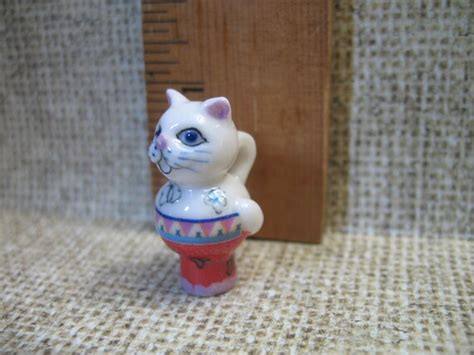 Cat Pitcher Fun Animal Jug Pottery Kitten Kitty Miniature