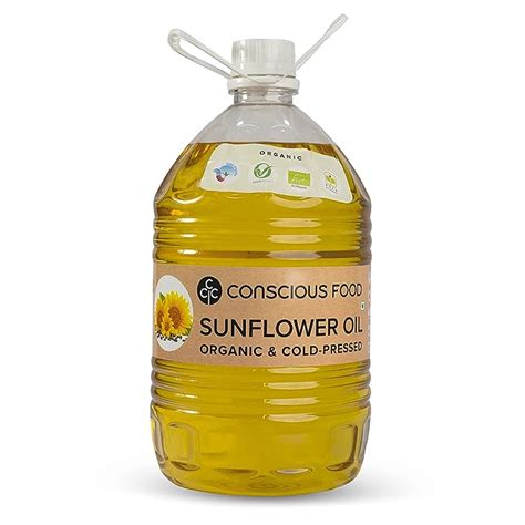 Conscious Food Organic Cold Pressed Sunflower Oil 5 Litre Organic