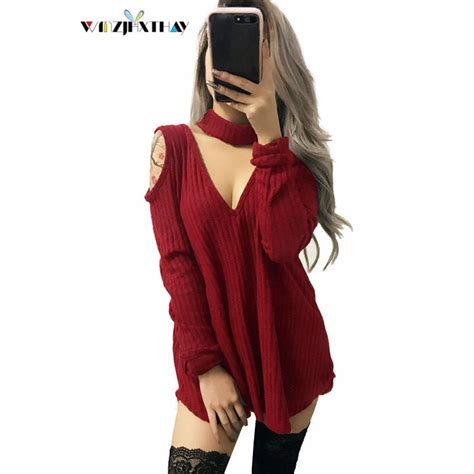 Fashion Casual Women Sweater 2019 Autumn New Bib V Neck Solid Color