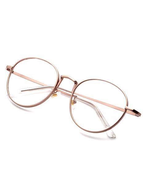 Rose Gold Delicate Frame Clear Lens Glasses Rose Gold Glasses Gold Glasses Fashion Eye Glasses