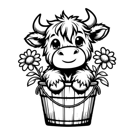 Curious Highland Cow Svg For Cricut Silhouette Laser Machines