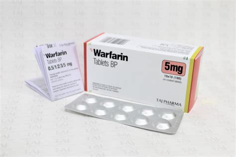 Warfarin Tablets 5mg Manufacturers, Suppliers & Exporters India – Taj Pharma {GMP Approved ...