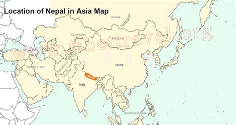 Where is Nepal Located on Map, Nepal Map in Asia and World