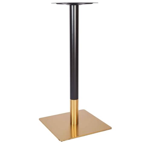 Ares Brass And Black Square Large Poseur Table Base The Contact Chair