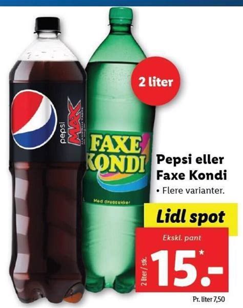 Pepsi Eller Faxe Kondi Tilbud Hos Lidl