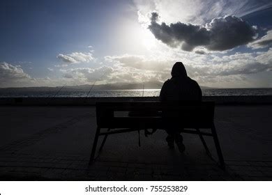 Silhouette Alone Man Stock Photo 755253829 | Shutterstock