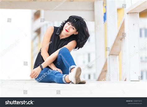 Cute Happy Beautiful Sexy Brunette Female Stock Photo 1200874015 Shutterstock
