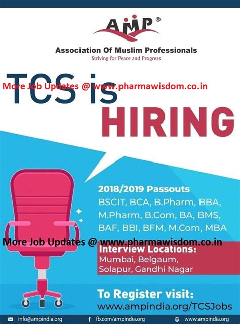 Tcs Hiring B Pharm M Pharm Mba Bbi Bca B Sc It B