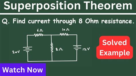 Superposition Theorem Solved Example Problem YouTube