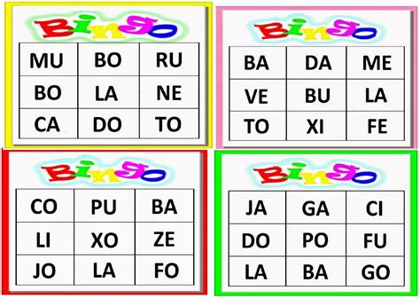 Plano De Aula Ano Bingo Palavras F E V Quer Saber Sobre O