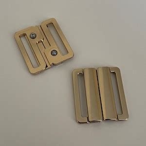 2 Piece Gold Swimwear Clasp Bikini Buckle Hook Clasp Lingerie Buckle 25mm Etsy