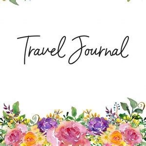 Travel Journal Printable - Etsy