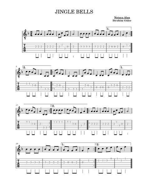 Jingle Bells Sheet Music For Guitar Solo