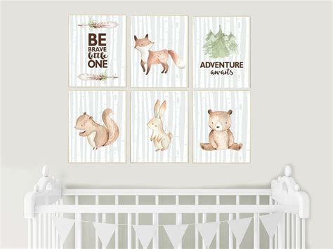 Woodland animals Nursery decor, nursery wall art woodland, nursery ...